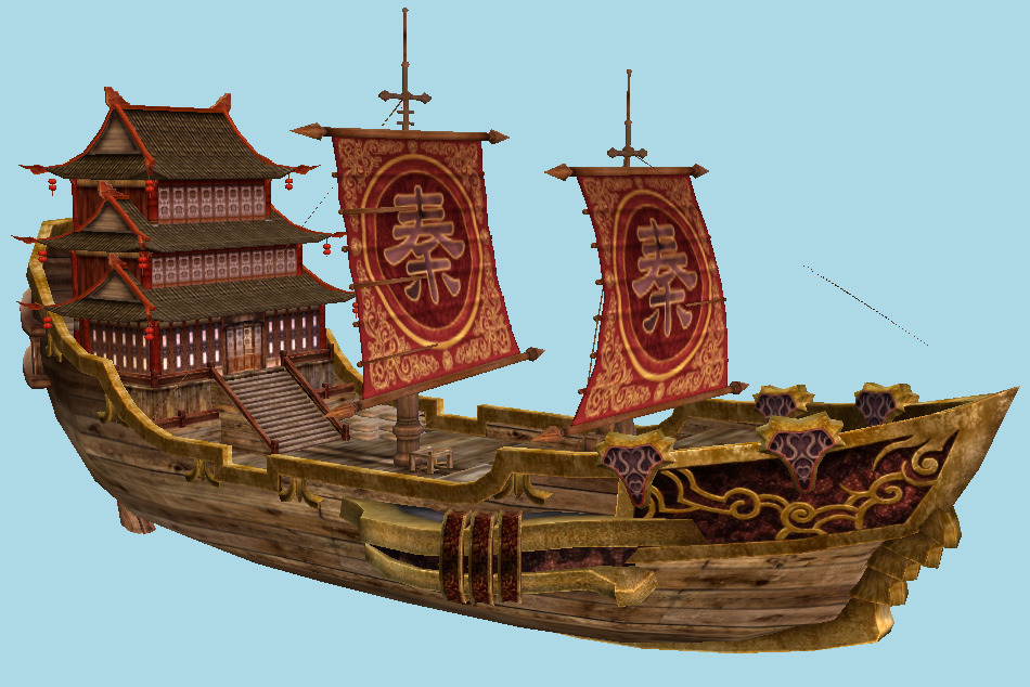 Ancient Chinese Merchant Vessel 3d model